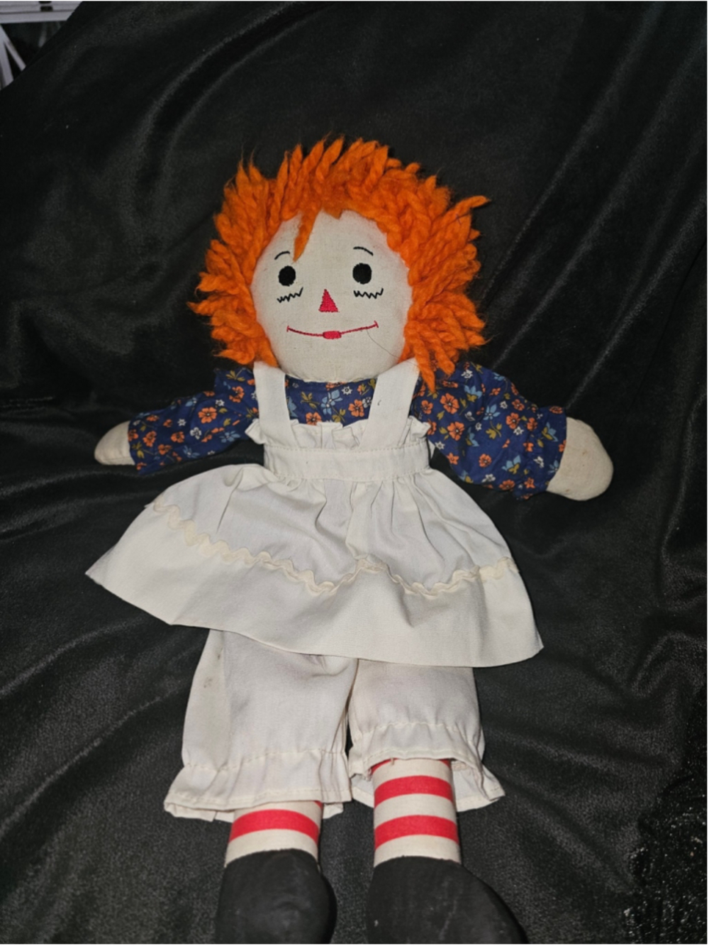 Girls Vintage Raggedy Ann Style Doll One Size Blue Orange